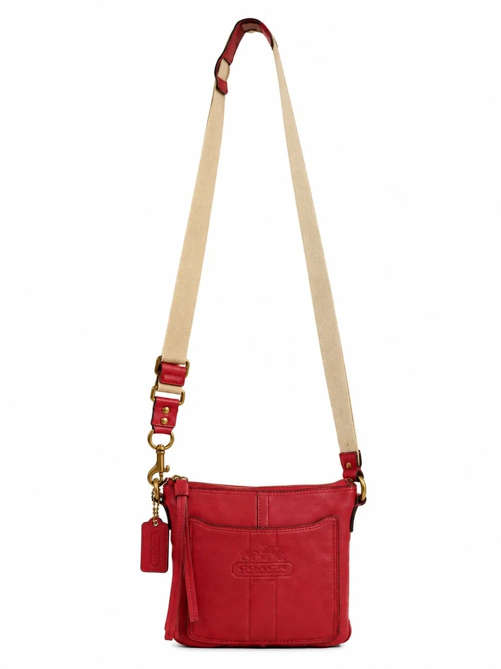 Coach Legacy Pink Leather Crossbody Bag Vintage Adjustable Strap gloved leather - Picture 4 of 14